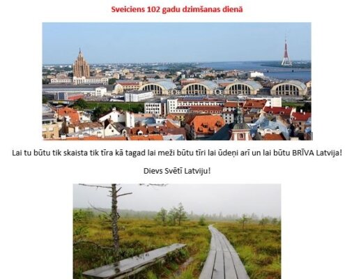 Sagaidot Latvijas dzimšanas dienu