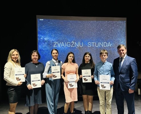 Valsts olimpiāžu un konkursu laureātu sveikšana